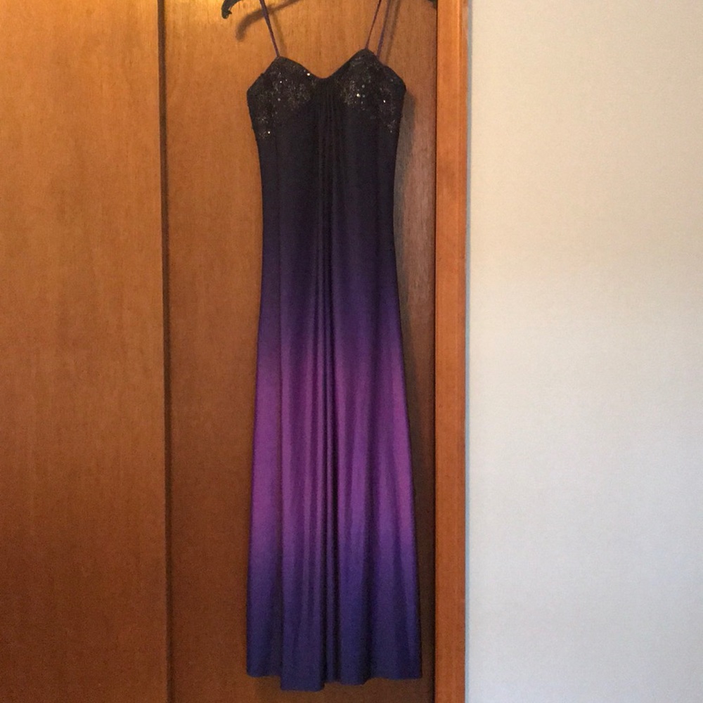 Purple Ombré Evening Gown